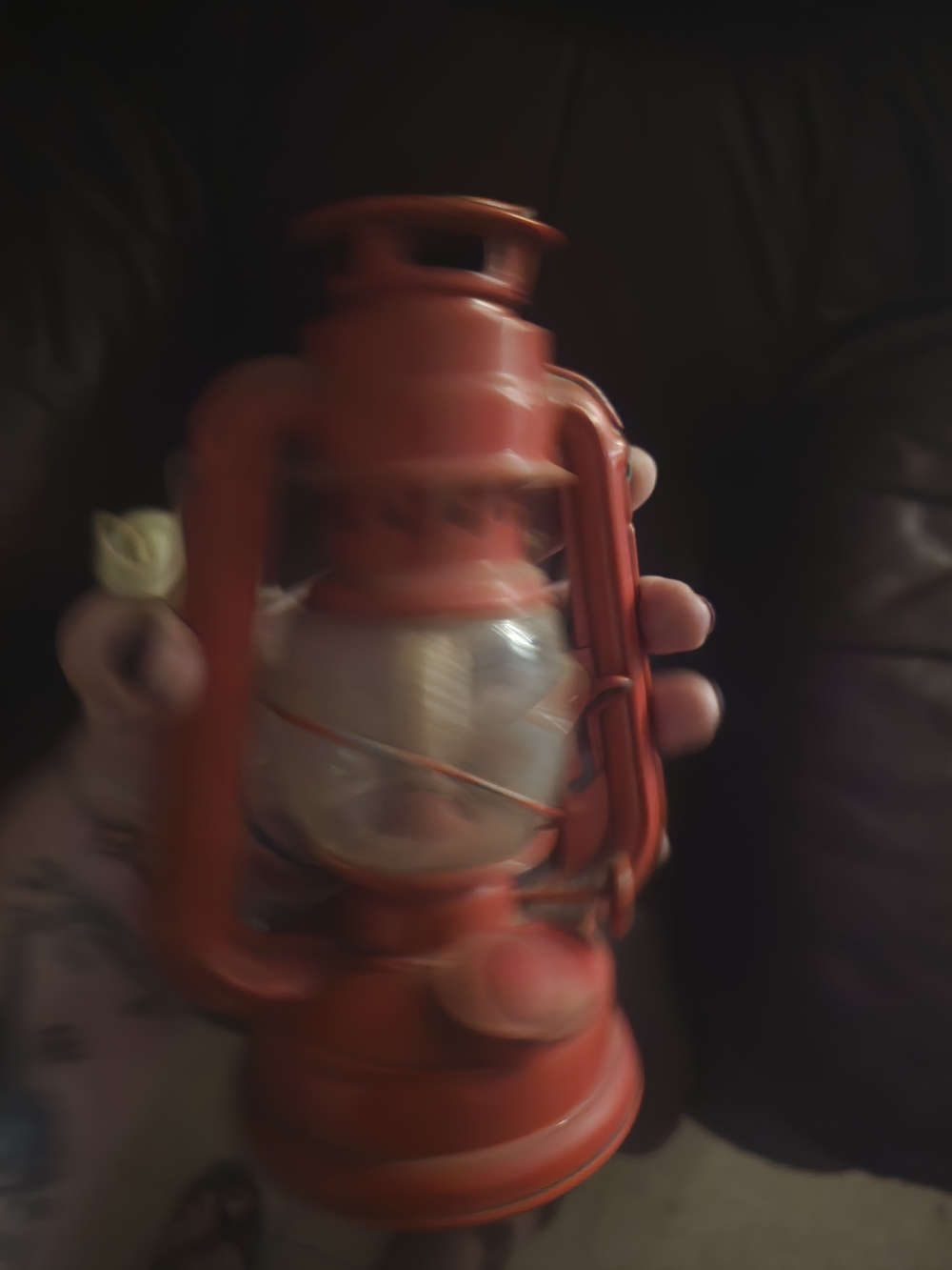 Coleman Red Metal Lantern Accent